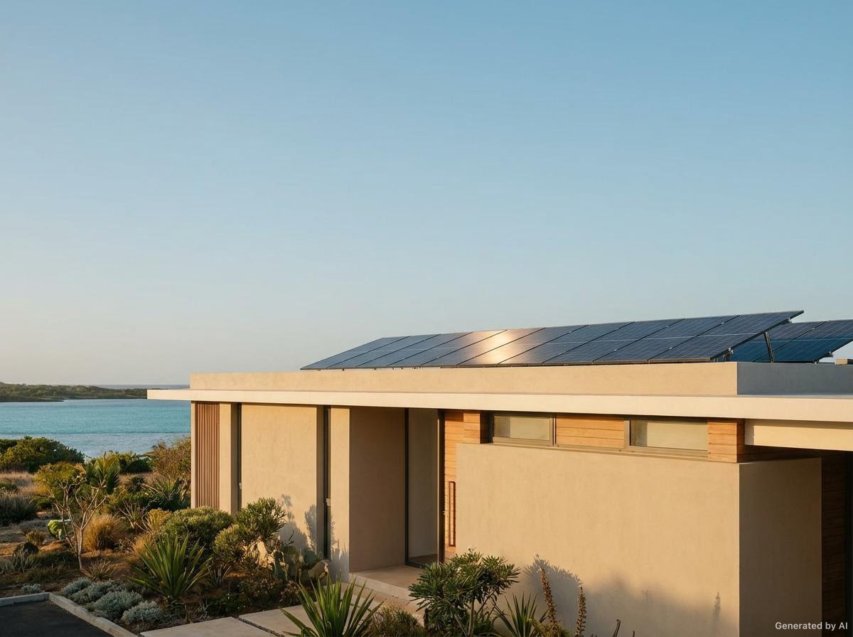 Rooftop solar panels in Mauritius